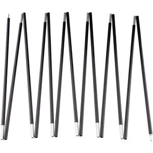 Aluminum Tent Poles Replacement, Black Pre-Assembled Tent Pole, 7001 T6 Heated Camping Tent Rod (16ft 4.5 in 2 Poles)