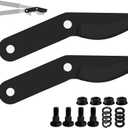 (2-Pack) Alloy Steel Lopper Replacement Blades with Screws Compatible with Garden Loppers Heavy-Duty Large Pruner Blades for Tree Trimming, Branch Cutting and Gardening Tools Black