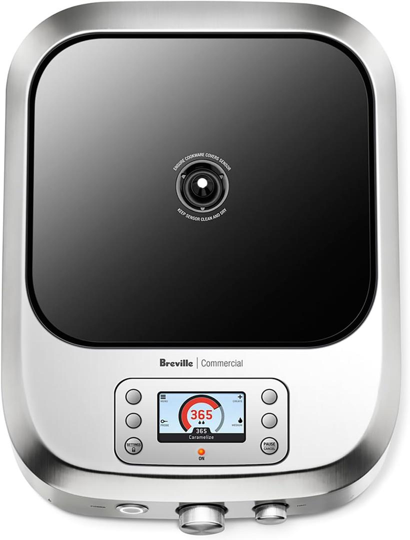 Breville Commercial CMC850BSS Control Freak Precise Temperature Controlled Induction Cooktop, Brushed Stainless Steel