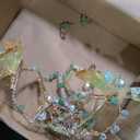 MOSTORY Handmade Moon Elf Crown - Fairy Flower Headpiece Woodland Crown Elven Circlet for Women Girls Renaissance Halloween Cosplay Photo Shoot