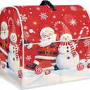 Santa Claus Mixer Cover for Kitchen Aid 4.5-5 Quart Stand Mixers, Universal Kitchen Appliance Dust Cover Washable Dustproof Cloth Cover with Pocket for Kitchenware Gift for Christmas