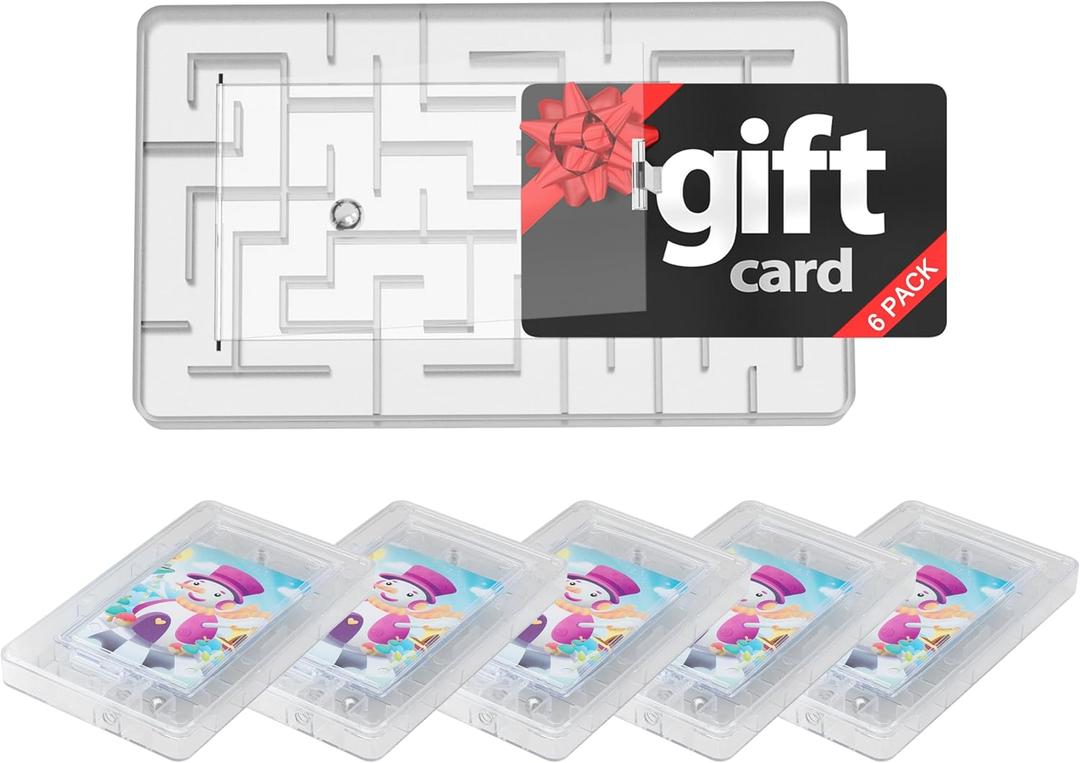 Gift Card Holder 6 Pack - Money Maze Puzzle Gift Card Box - Fun and Challenging for Kids and Adults