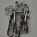 4Pack 1/2" x 2-1/16"x 4-3/4" Stainless Steel U-Bolts, Square U-Bolt Boat Trailer U-Bolts with Washers and Nuts for Sailboat Trailer Automobiles Industrial Part.