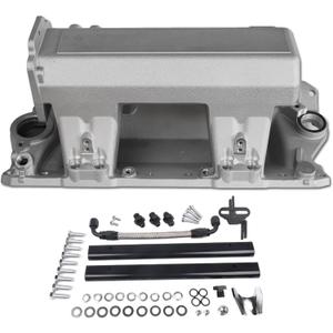 7137 Intake Manifold Aluminum Multi Port Compatible with Chevy Small Block SBC 283 302 305 350 400 V8 Engine Cast Finish Non-EGR xt EFI 1500-6500 rpm