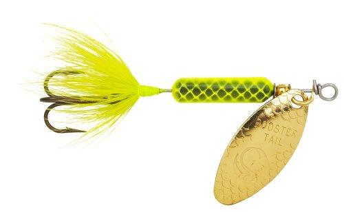 Yakima Bait Wordens 206-CHR Rooster Tail in-Line Spinner, 2", 1/16 oz, Chartreuse 2 Pack