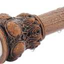 Shower Curtain Rods, 1 Inch Adjustable Spring Tension Curtain Rod, Vintage Wood Grain Decorative Shower Curtain Rod, Anti-Slip Telescoping Curtain Rod for Bathroom, Window, Living Room (33.5in-87.6in)