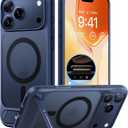TORRAS for iPhone 17 Pro Case with Strong Magnetic & Stand, Fit for MagSafe, Mil-Grade Protection, Built-in Kickstand, Camera Control, Translucent Shockproof Slim 17 Pro Cover Ostand, Deep Blue