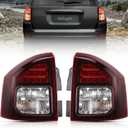 Nilight Taillight Assembly Compatible with 2014 2015 2016 2017 Jeep Compass Tail Light OE Style Rear Lamp Replacement Driver and Passenger Side w/Bulbs