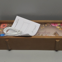 Artin-X Seasonal Decor Night Light Wood Light Box Christmas 3D Table Lamp with Interchangeable Acrylic Pattern Slides, Holiday Decor Shadow Box Gifts for Mom Dad Friends, Pack of 1 