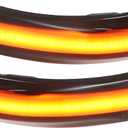 X AUTOHAUX 1 Pair Side Wing Mirror Turn Signal Light 1538489 for Ford Focus MK2 LCI/Facelift 2008-2012 for Ford Focus MK3 2011-2017