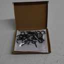 ADIIL 20 PCS Q Hanger Hooks with Safety Buckle, Windproof Screw Hooks for Hanging Outdoor String Lights, Plants, Christmas Patio Lights, 2.2 Inches, Black