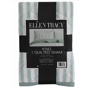 Ellen Tracy King 1 Quilted Sham, 20x36 in, 100% Polyester