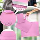 qiqee 10PCS Pink Gift Bags with Ribbon Handles Mulit Assorted Sizes Gift Wide Bags (2pcs Large 13", 4pcs Medium 9.6", 4pcs Small 6.3"22pcs Tissue Paper)