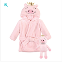 Hudson Baby Plush Bathrobe and Toy Set, Pig