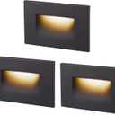 CLOUDY BAY 120V Dimmable LED Step Light,3000K Warm White 3W 100lm,Indoor Outdoor Stair Light,Oil Rubbed Bronze,3 Pack