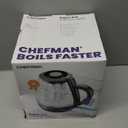 Chefman Electric Kettle with Tea Infuser, Compact 1L (4 Cups), 1500W, Removable Lid for Easy Cleaning, Boil-Dry Protection, Stainless Steel Filter, BPA Free, Auto Shut Off, Small Electric Tea Kettle (Black)