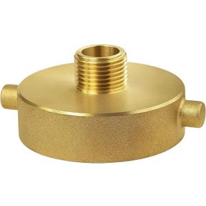 Brass Fire Hydrant Adapter 2-1/2" NST (NH) Female x 3/4" GHT Male Garden Hose Brass Fire Equipment - Fire Hydrant Hose Adapter with Pin Lug Fit for Fire Hydrants, Hoses, Pipes