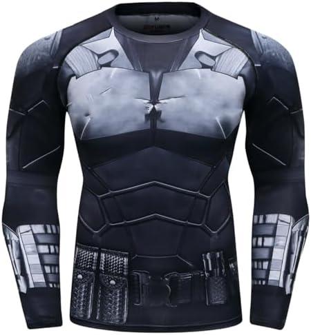 Red Plume Men's Compression Sports Shirt Cool 3D Bat Long Sleeve Tee (XL, Bat A) Red Plume Men's Compression Sports Shirt Cool 3D Bat Long Sleeve Tee (XL, Bat A)