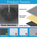 GOYLSER Jute Stair Treads Non Slip for Wooden Steps Set of 15, 8"x30" Non Slip Grey Stair Mats Indoor Stair Cover Step Pads, No Adhesive Step Traction, Grey