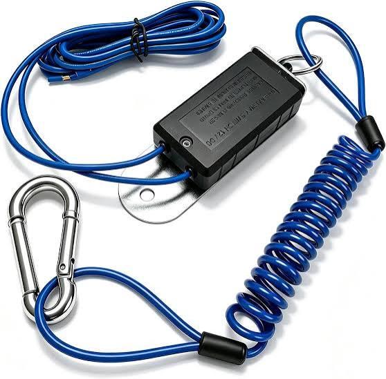 Upgraded Trailer Breakaway Switch, 12V Trailer Breakaway Kit with 4 ft Stainless Thick Steel Coiled Cable, Large Hook, Heavy-Duty Trailer Brake Away Kit, Easy Install for RVs, Boat Trailers and More