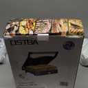 OSTBA Panini Press Grill Indoor Sandwich Maker with Temperature Setting, 4 Slice Large Non-stick Versatile Grill, Opens 180 Degrees to Fit Any Type or Size of Food, Removable Drip Tray, 1200 W