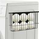 Magnetic Dryer Ball Holder for Laundry Room,Magnetic Lint Bin Basket Organization Storage,Iron Magnet Dryer Ball Basket Fridge Container Without Balls for Laundry Room Storage Organizer (Black)