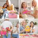 Funrous 24 Pack Mother's Day Greeting Cards Happy Mother's Day Flower Shaped Cards with Stickers Envelopes 8 Designs Flower Bouquet Craft Gift Set for Classroom Activities Party Decor