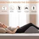 Knee Wedge Pillow for Post-Surgery Recovery-Leg Elevation Support for Sleep Position, Alleviating Lower Back & Hip Pain Enhancing Circulation in Ankles Legs Triangle Pillow with Removable Cover