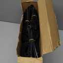 Windyun Gutter Guards Roll Black Plastic Guards Mesh Downspout Pipe Gutter Cover Filter Gutter Protection Netting with Clip Fixed Hooks Preventing from Twigs Debris Leaves Clogged (6 Set,5'' X 20')