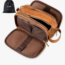 Elviros Toiletry Bag for Men, Large Travel Shaving Dopp Kit Water-resistant Bathroom Toiletries Organizer PU Leather Cosmetic Bags