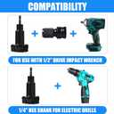 Wheel Hub Cleaning Tool Kit, Wheel Hub Resurfacing kit Includes 7 Pads, Fits Power Drill & 1/2" Impact Driven Wrenches, for Wheel Studs, Hubs, Rotors and Surface of Hub Cleaning