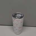 SANDJEST Bow Tumbler 20oz, Stainless Steel Travel Cup with Lid, Insulated Coffee Mug, Bow Gifts for Women Girls Friends Sisters on Birthday Christmas (White)