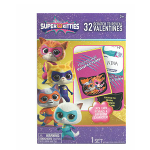 Disney Jr Super Kitties Scratch to Reveal Valentine Cards, 2 Pack 