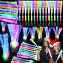 SHQDD 38 PCS Glow Sticks Bulk, Glow Fiber Optic Sticks, LED Light Wands, Glow in The Dark Party Supplies, Fiber Optic Wands for Weddings, Flashing LED Party Favors, Colorful Light Sticks