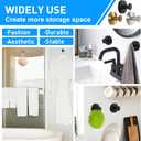 4 Pack Suction Cup Hooks for Shower, Exquisite Metal Shell & No Drill Towel Hooks for Bathroom Wall, Kitchen, Glass, Mirror, Tile to Hang Towels, Robes, Loofah - Matte Black