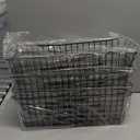 4 Set [EXTRA LARGE] Hanging Wall Mount Storage Baskets with Adhesive Hooks & Steel Hooks, Multiuse Sturdy Wire Metal Organizing Baskets for Home Kitchen Bathroom Pantry Utility Organizer, Black