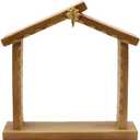 Comfy Hour Figurine, Christmas Manger Decor (Brown)