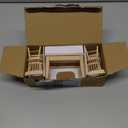 Z MAYABBO Wooden Dollhouse Furniture of Table & Chair, Miniature Dollhouse Accessories of Dining Room Accessory - 1/12 Scale