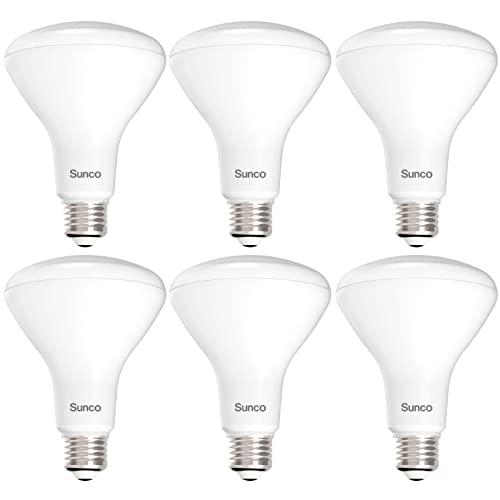Sunco 6 Pack BR30 Light Bulb LED Recessed Can Light Bulbs, Indoor Flood Lights 850 LM, 11W (65W Equivalent), 3000K Warm White, Dimmable, E26 Base, for Home, Kitchen, Bedroom UL. 1800 Lumens Sunco 6 Pack BR30 Light Bulb LED Recessed Can Light Bulbs, Indoor Flood Lights 850 LM, 11W (65W Equivalent), 3000K Warm White, Dimmable, E26 Base, for Home, Kitchen, Bedroom UL. 1800 Lumens