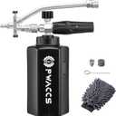 PWACCS Pressure Washer Foam Cannon Dual Connector Accessory, Power Washer Double Tip Attachment for Adjustable Foam Blaster, 1/4" Quick Connect Big Mouth Snow Foam Lance 1.5 L, 3600 PSI