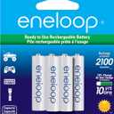 Eneloop Panasonic BK-4MCCA6BA AAA 2100 Cycle Ni-MH Pre-Charged Rechargeable Batteries, 6-Battery Pack