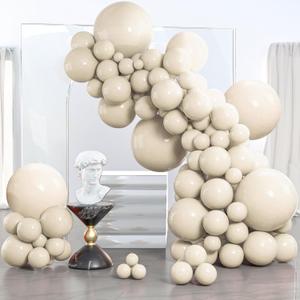 PartyWoo White Balloons 140 pcs Different Sizes of 18 12 10 5 Inch White Sand Balloons Arch Kit Garland for Wedding Baby Shower Birthday Bridal Shower Graduation Engagement Party Decorations White-F12