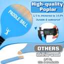 Paddle Ball Set - Funny Paddleball Rackets Game, Comfortable Anti-Slip Grip, Outdoor Sports Activity for Adults Games Yard Lawn Party Supplies, Blue Orange