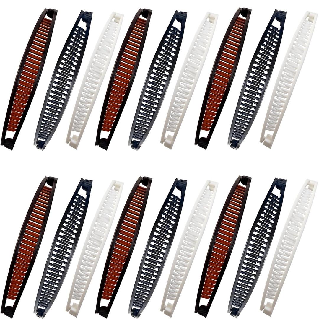 18PCS Banana Clip Hair Accessory - Clincher Combs, Fishtail Ponytail Clips, Lady Fish Shape Clamps for Long Hair