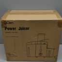 QCen Juicer Machine, 500W Centrifugal Juicer Extractor with Wide Mouth 3 Feed Chute for Fruit Vegetable, Easy to Clean, Stainless Steel, BPA-free (Green)