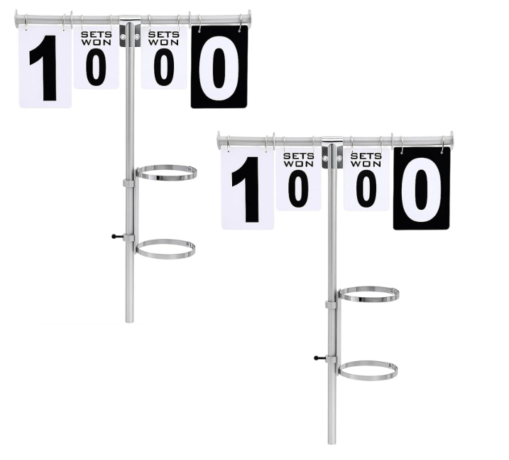 Silipull 1 Set Tennis Scoreboard Tennis Score Keeper for Net Compatible with Most Score Board Set for Volleyball Basketball Outdoor (Standard)