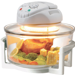 20L 3-in-1 glass air fryer, 360 circulating heating, high-precision glass body, healthy kitchen baking, toaster, broiler, toaster, steamer, and grill (3), 20.0 Liters, White