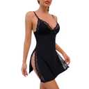 AVIDLOVE Women’s Sheer Mesh Lace Teddy Bodysuit, Black - L