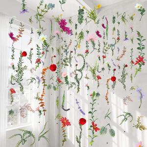 XunYee 6 Pcs 35.4 ft Flower Garlands Artificial Wildflower Vines Floral Hanging Backdrop Fake Flower Garlands Faux Silk Wildflower Vine for Wedding Bridal Shower Home Garden Wall Arch Decor(Spring), 5.9 Feet