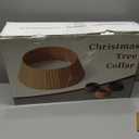 42in Extra Large Christmas Tree Collar - Wicker Woven Tree Collars for Artificial Trees - Handmade Rattan Rustic Farmhouse Basket for Tree Base Cover with Cord Cut-Out for 9ft 10ft 12ft Tree (Brown)